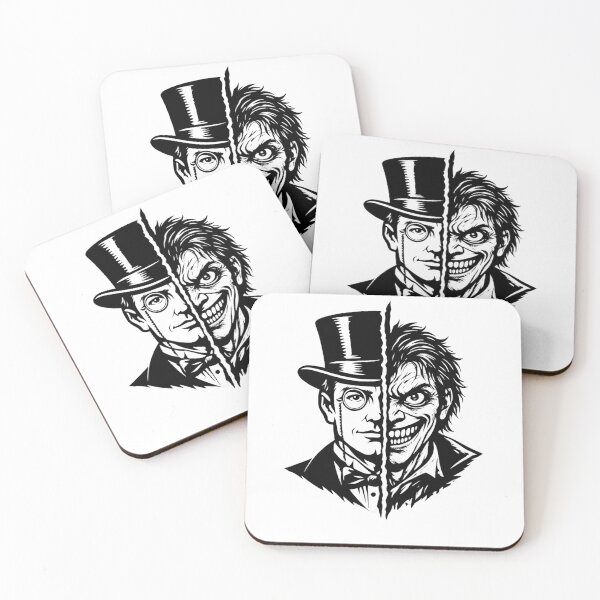 Item preview, Jekyll & Hyde Duality – Gothic Split Face Art designed and sold by Artpicto.