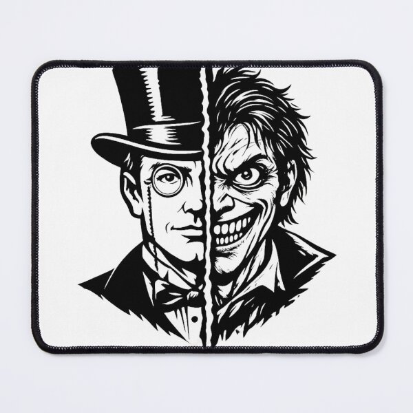 Item preview, Jekyll & Hyde Duality – Gothic Split Face Art designed and sold by Artpicto.