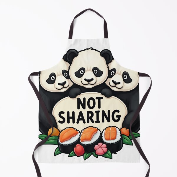 Item preview, Three Pandas Sushi Club Sticker - Not Sharing My Food designed and sold by The Grumpy Pet Club.