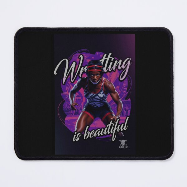 Item preview, Beautiful Black Female Wrestler in Action - Powerful Grappler Design designed and sold by Coach-Riz.