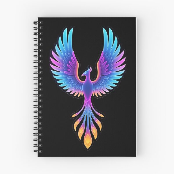 Item preview, Neon Phoenix Wings – Rainbow Glow Bird Aesthetic Sticker designed and sold by Mojbin.