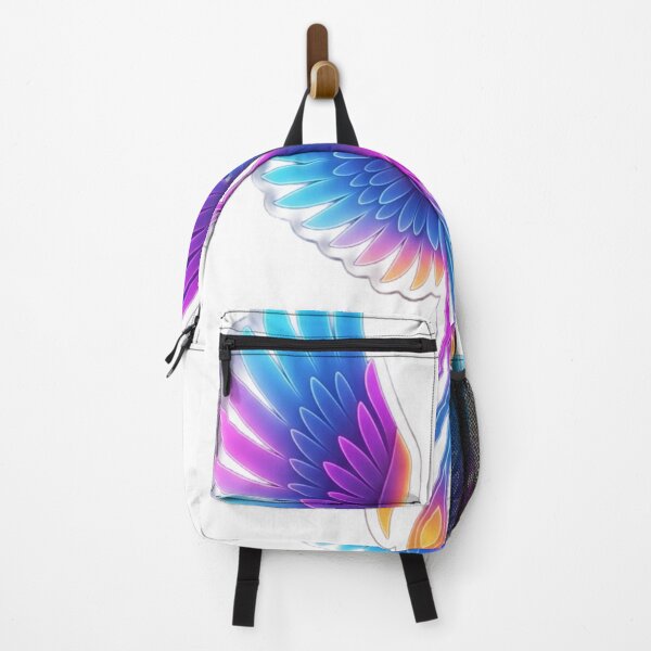 Item preview, Neon Phoenix Wings – Rainbow Glow Bird Aesthetic Sticker designed and sold by Mojbin.