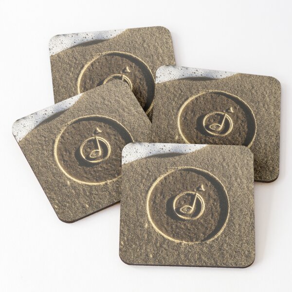 Item preview, Musical Note Emblem Etched in Textured Beach Sand designed and sold by chase-thewave.