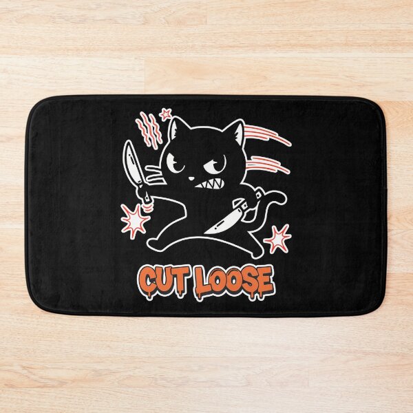 Item preview, Cut Loose Black Cat Knife Cartoon designed and sold by Taridesign.