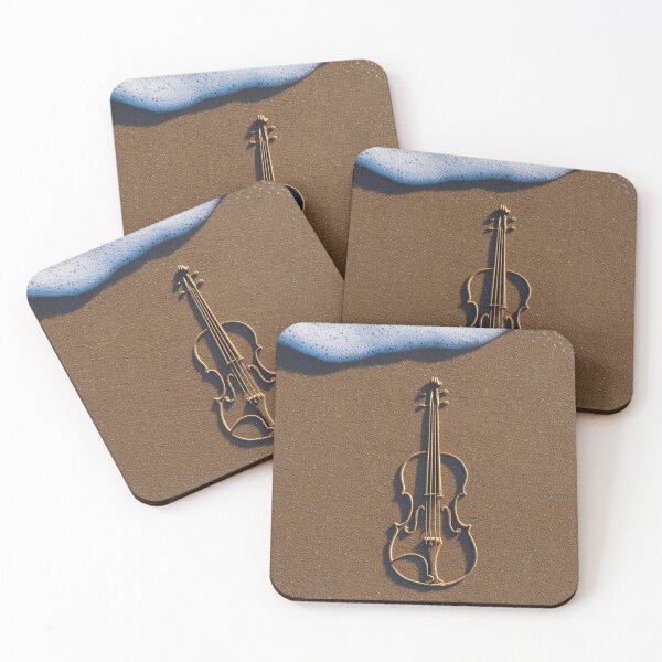 Item preview, Violin Instrument Silhouette Etched in Deep Sand designed and sold by chase-thewave.