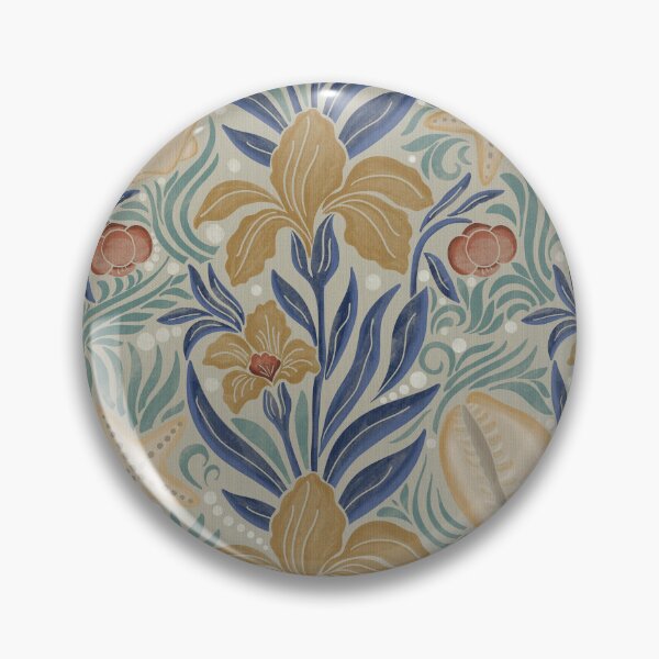 Item preview, Large Coastal Seashell Botanical Art Nouveau Pattern Design designed and sold by DColourMuse.