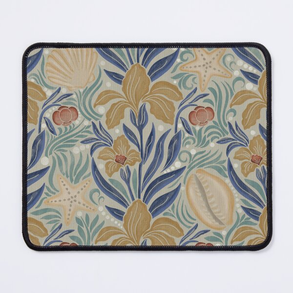 Item preview, Large Coastal Seashell Botanical Art Nouveau Pattern Design designed and sold by DColourMuse.