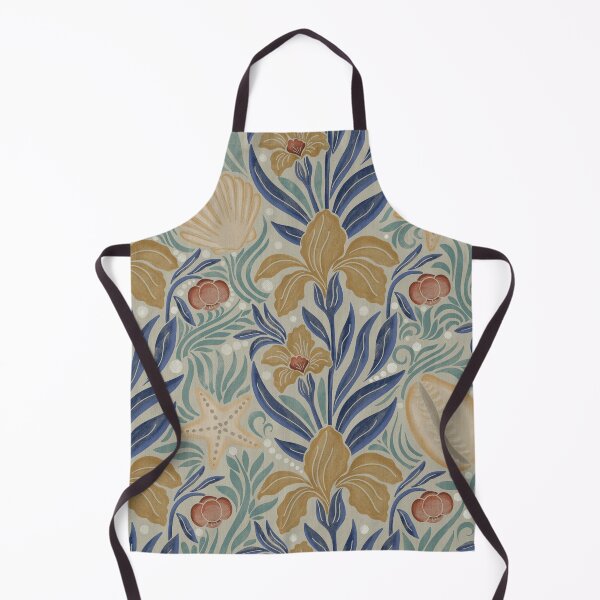 Item preview, Large Coastal Seashell Botanical Art Nouveau Pattern Design designed and sold by DColourMuse.