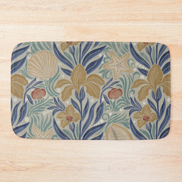 Item preview, Large Coastal Seashell Botanical Art Nouveau Pattern Design designed and sold by DColourMuse.