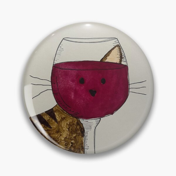 Item preview, Red Wine Cat Watercolor designed and sold by Art with Abby.