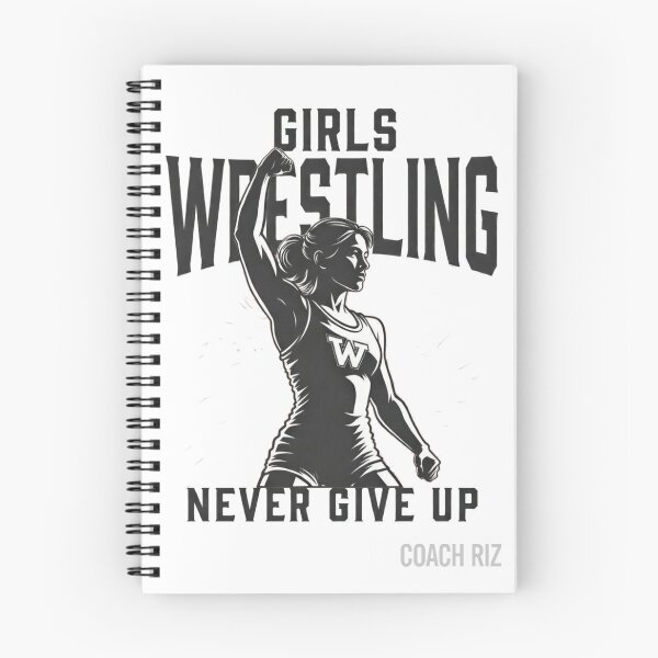 Item preview, Girls Wrestling Never Give Up Motivational Design designed and sold by Coach-Riz.