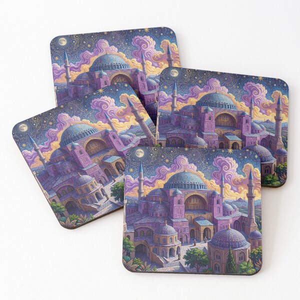 Item preview, Hagia Sophia Istanbul - Swirling Night Sky Art designed and sold by Lucid Dream Pixel.