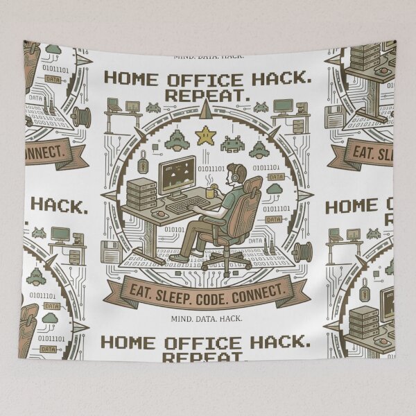 Item preview, HOME OFFICE HACK. REPEAT designed and sold by JarahDesign.