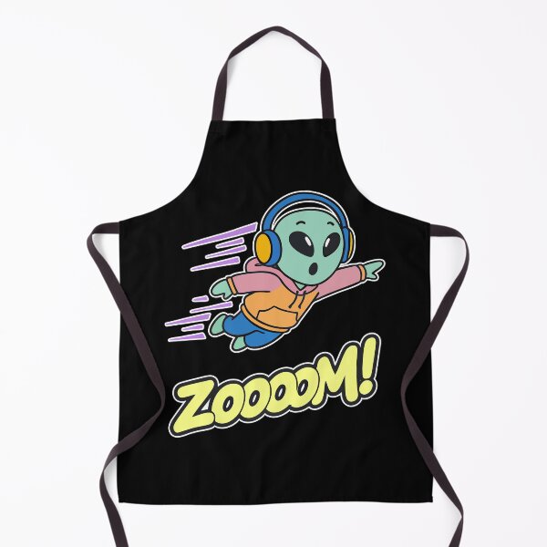 Item preview, Zoooom! Flying Alien with Headphones Cartoon designed and sold by Taridesign.