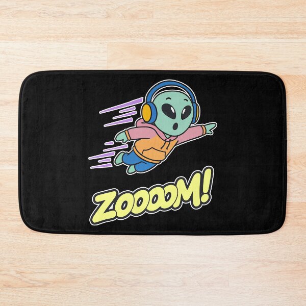 Item preview, Zoooom! Flying Alien with Headphones Cartoon designed and sold by Taridesign.