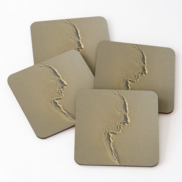 Item preview, Artistic Face Silhouette In Wet Sand designed and sold by chase-thewave.