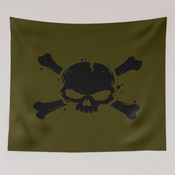 Item preview, Skull and Crossed Bones black designed and sold by RedStormCloud.
