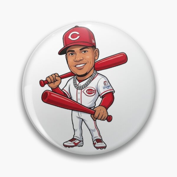 Item preview, Noelvi Marte Power Hitter Icon - Two Red Bats & Cincinnati Hat designed and sold by artsdylan.