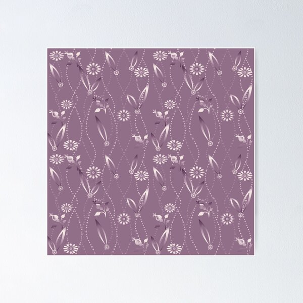 Item preview, Floral pattern retro monochrome fine designed and sold by fuzzyfox.