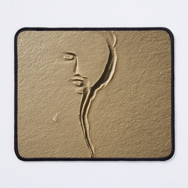 Item preview, Abstract Face Sculpture In Golden Sand designed and sold by chase-thewave.
