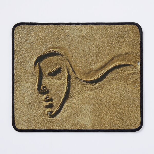 Item preview, Flowing Hair Face Drawing In Sand designed and sold by chase-thewave.