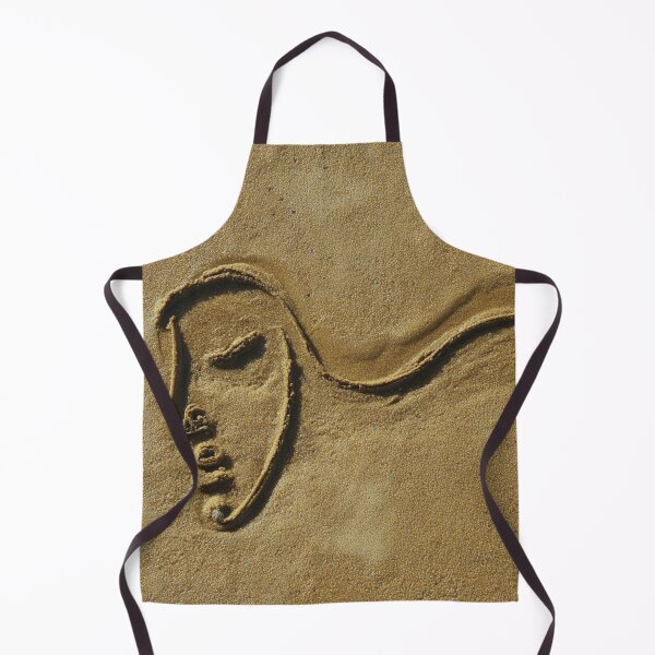 Item preview, Flowing Hair Face Drawing In Sand designed and sold by chase-thewave.