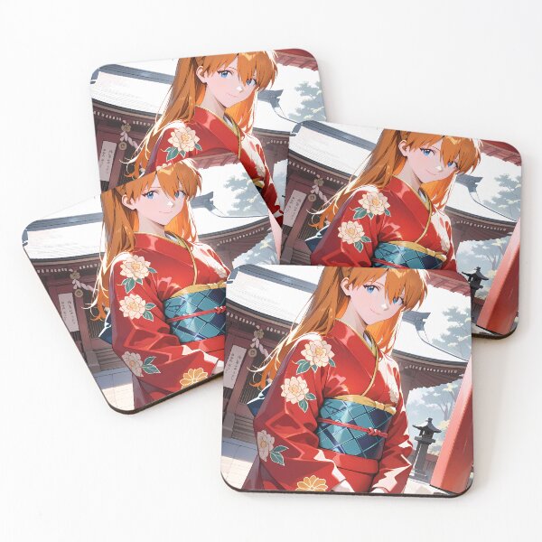 Item preview, Asuka Langley Soryu Neon Genesis Evangelion Red Kimono designed and sold by 108Recordings.