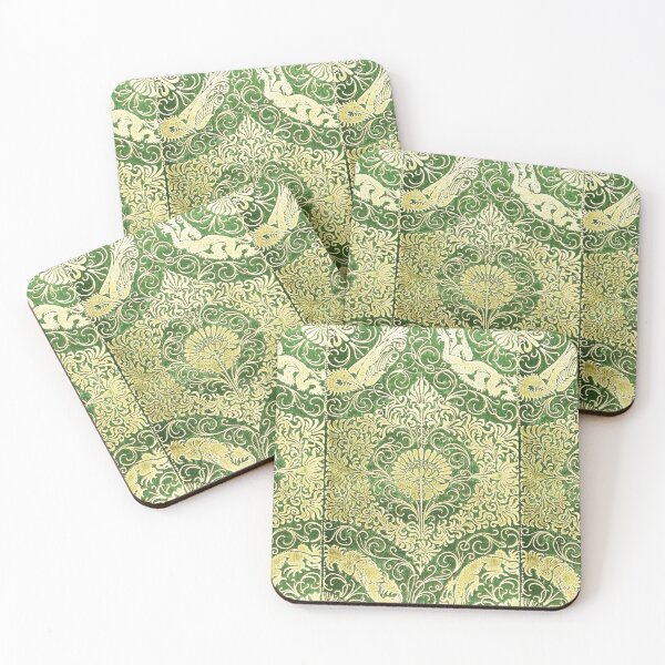 Item preview, Baroque Gold Ornament Pattern ✍– Vintage Green Decorative Design designed and sold by WheelieGdArt.