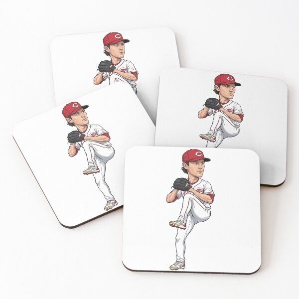 Item preview, Brady Singer Cincinnati Reds Pitcher Big Head Caricature Art designed and sold by artsdylan.
