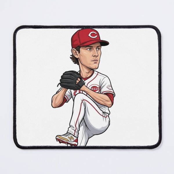 Item preview, Brady Singer Cincinnati Reds Pitcher Big Head Caricature Art designed and sold by artsdylan.