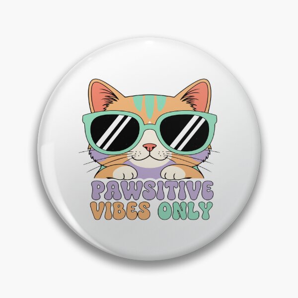 Item preview, cat puns Pawsitive Vibes Only designed and sold by Uglyandcute.
