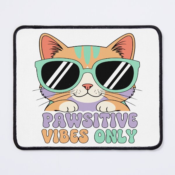 Item preview, cat puns Pawsitive Vibes Only designed and sold by Uglyandcute.