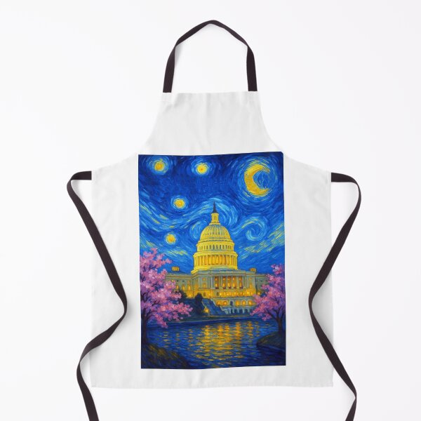 Item preview, ✨Washington, D.C. ✈ – Stary Night / Vincent van Gogh Inspired Travel Poster – United States Edition – CAPITAL CITY - V3✨ designed and sold by WheelieGdArt.
