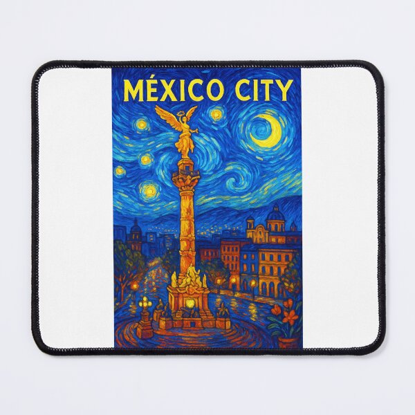 Item preview, ✨Mexico City ✈ – Stary Night / Vincent van Gogh Inspired Travel Poster – Mexico Edition – CITY OF PALACES✨ designed and sold by WheelieGdArt.