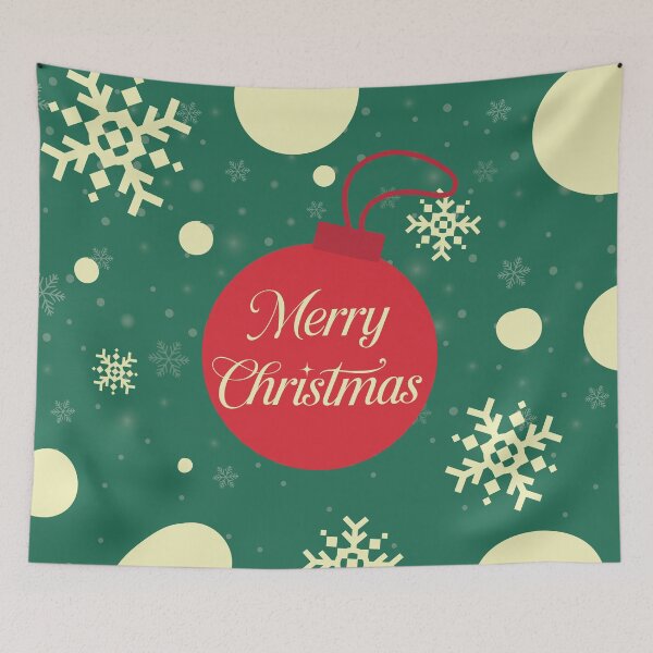 Item preview, Minimalist Christmas ornament with festive snowflakes designed and sold by ZaphiXian.