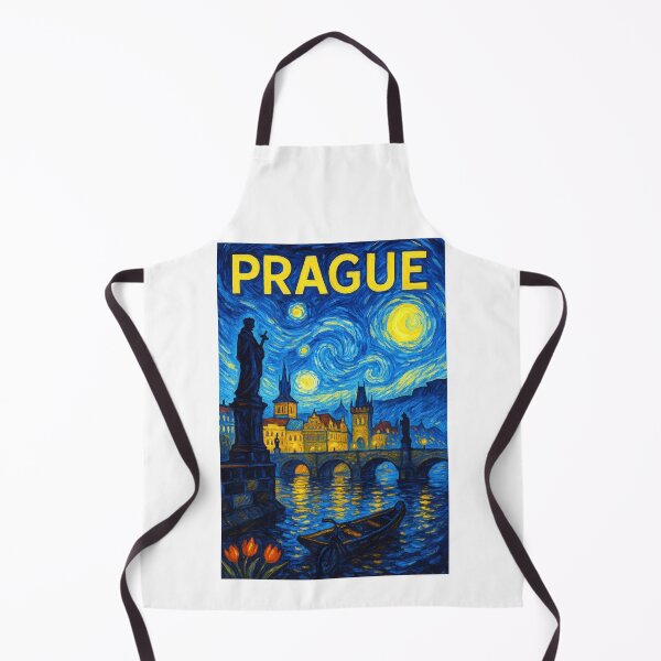 Item preview, ✨Prague ✈ – Stary Night / Vincent van Gogh Inspired Travel Poster – Czech Republic Edition – CITY OF A HUNDRED SPIRES✨ designed and sold by WheelieGdArt.