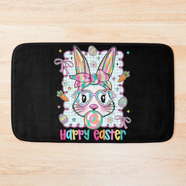 Item preview, Coquette Brushstroke Bunny Face with Glasses Happy Easter designed and sold by jackelmbradyt.