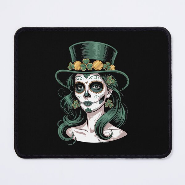 Item preview, Sugar Skull St patricks Day Irish Skull Shamrock designed and sold by PunkNation-Arts.