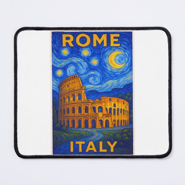 Item preview, ✨Rome ✈ – Stary Night / Vincent van Gogh Inspired Travel Poster – Italy Edition – ETERNAL CITY✨ designed and sold by WheelieGdArt.