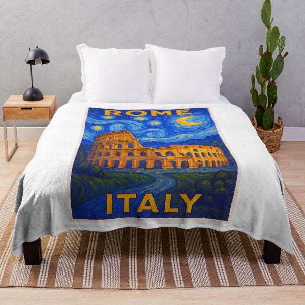 Item preview, ✨Rome ✈ – Stary Night / Vincent van Gogh Inspired Travel Poster – Italy Edition – ETERNAL CITY✨ designed and sold by WheelieGdArt.