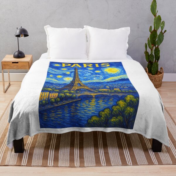 Item preview, ✨Paris ✈ – Stary Night / Vincent van Gogh Inspired Travel Poster – France Edition – CITY OF LIGHT✨ designed and sold by WheelieGdArt.