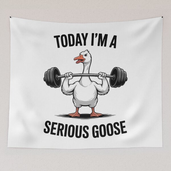 Artikelvorschau, Heute bin ich ein ernsthafter Goose Fitness-Gymnastikfan. entworfen und verkauft von PunkNation-Arts.
