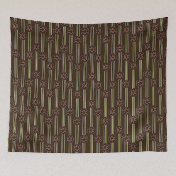 Item preview, Duluth Lighthouses and Ships Radial and Vertical Stripes Green & Brown designed and sold by Digitalmyth's Designs.