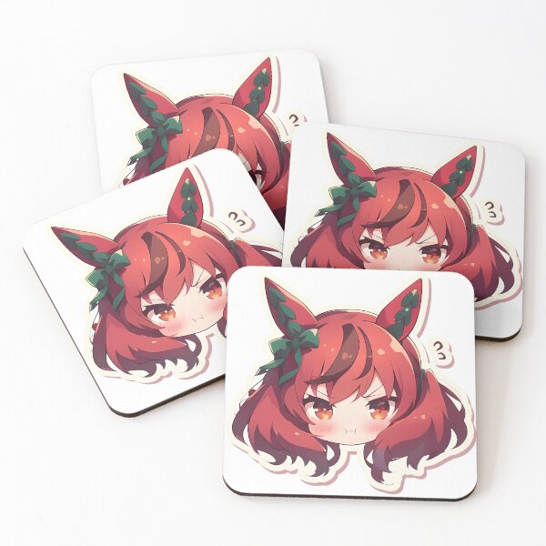 Item preview, Nice Nature Uma Musume Pretty Derby Red Hair Chibi Pout Face designed and sold by 108Recordings.
