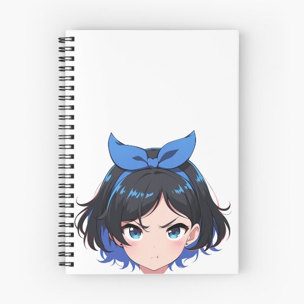 Item preview, Ruka Sarashina Rent A Girlfriend Chibi Angry Blue Bow designed and sold by 108Recordings.