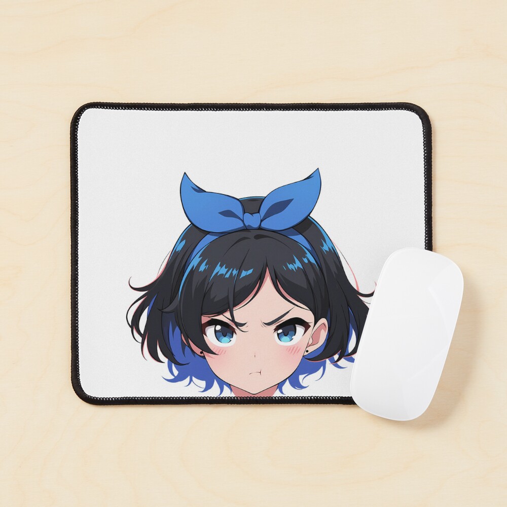 Ruka Sarashina Rent A Girlfriend Chibi Angry Blue Bow