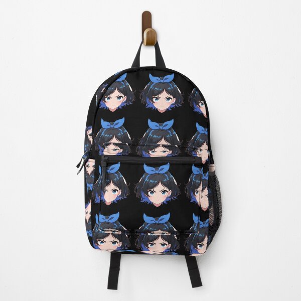 Item preview, Ruka Sarashina Rent A Girlfriend Chibi Angry Blue Bow designed and sold by 108Recordings.