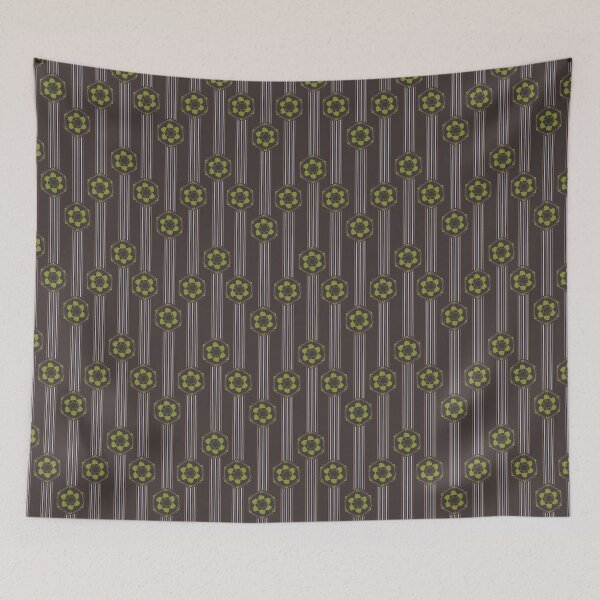 Item preview, Duluth Lighthouses and Ships Radial and Vertical Stripes Olive on Brown designed and sold by Digitalmyth's Designs.
