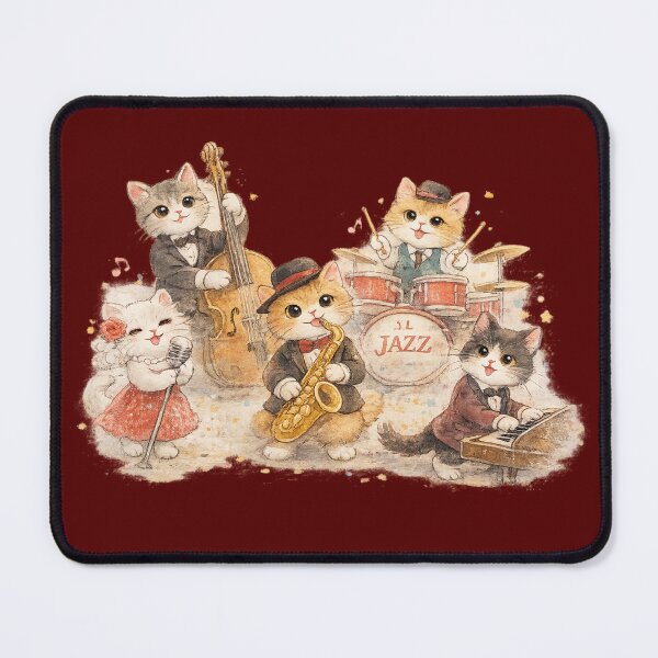 Item preview, Cats in a jazz band, funny illustration designed and sold by kyest.