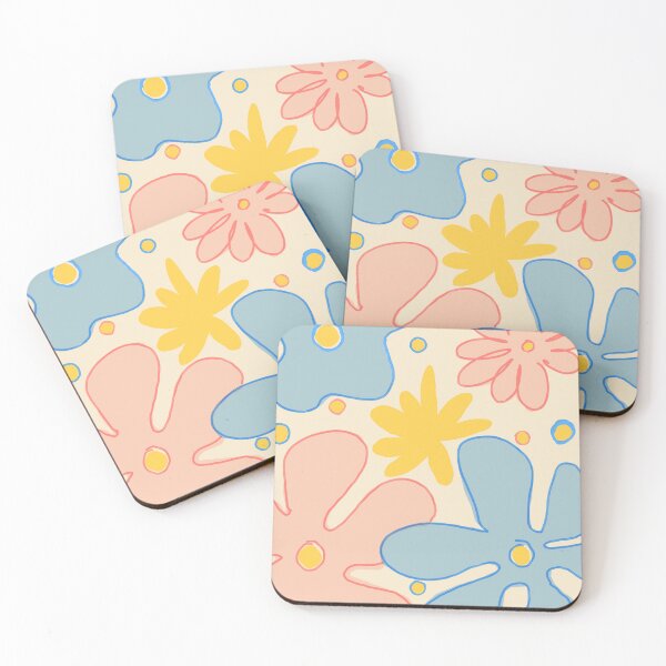 Item preview, Retro Pastel Floral Pattern Boho Flower Art Print designed and sold by MiniCreate.